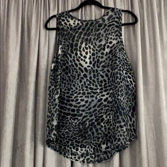 Black, white and grey leopard print tank - Picture 3 of 3